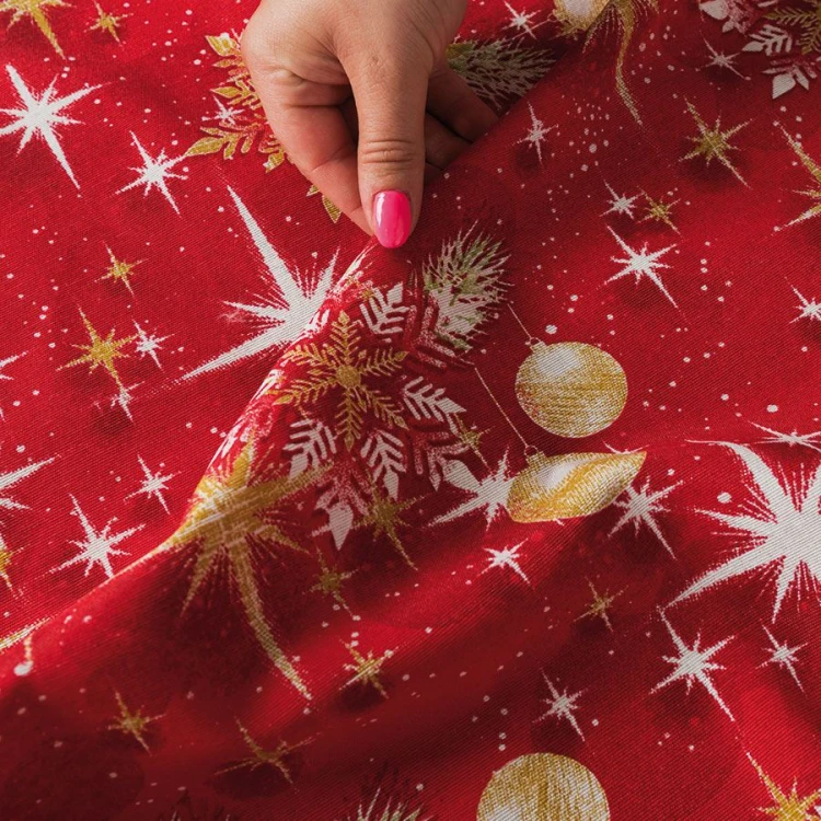 ŚWIĘTA Tkanina dekoracyjna świąteczna; szerokość 140cm