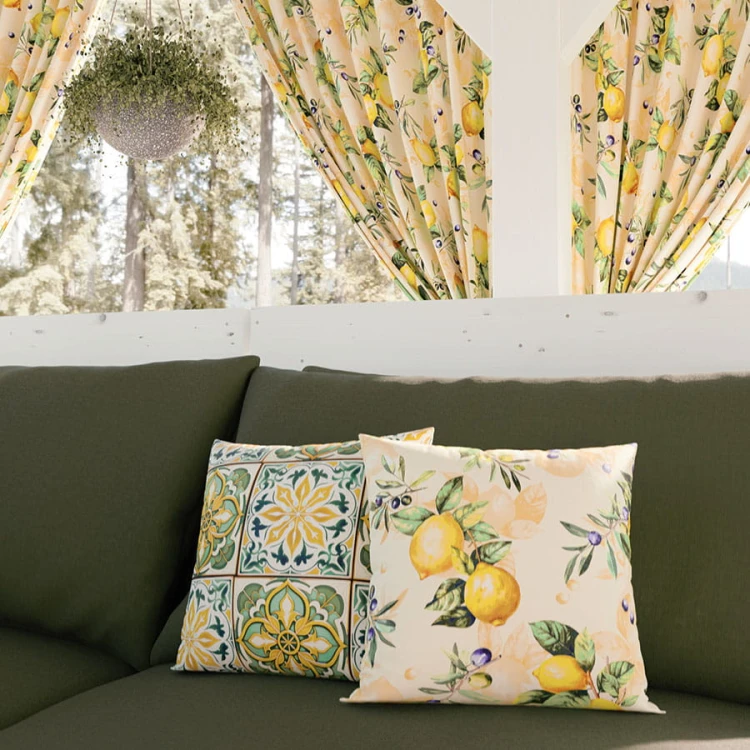 CITRUS Tkanina dekoracyjna NINA WODOODPORNA, 160cm, kolor żółty