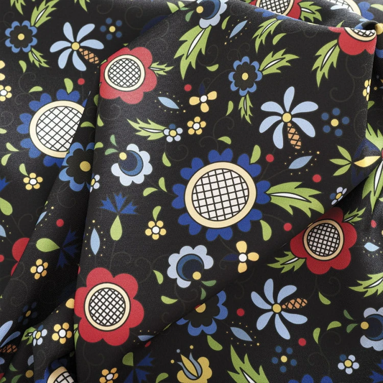 KASBI Tkanina dekoracyjna NINA WODOODPORNA, 160cm, kolor czarny