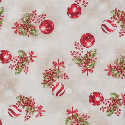 ŚWIĘTA Tkanina dekoracyjna świąteczna, 140cm