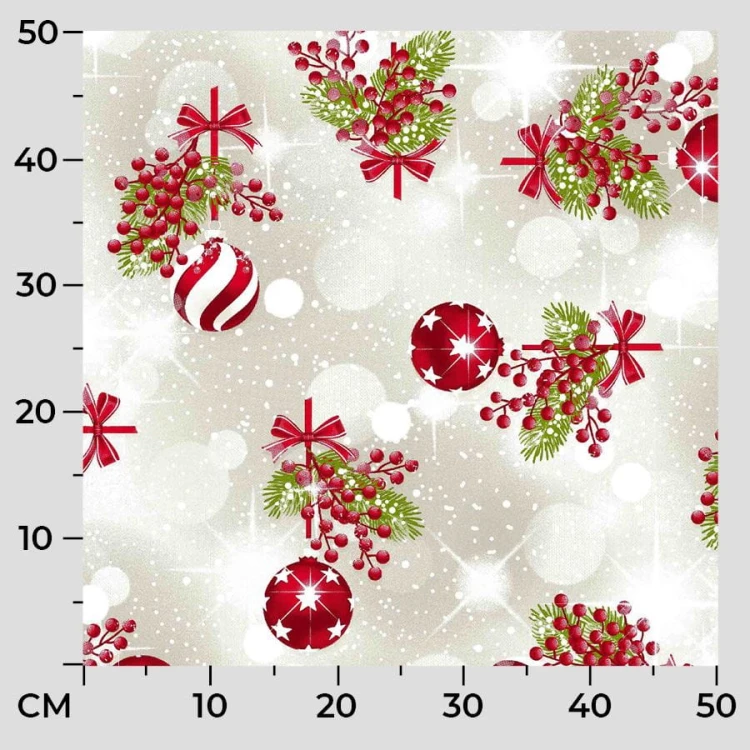ŚWIĘTA Tkanina dekoracyjna świąteczna, 140cm