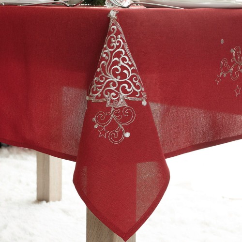 KLASYCZNE ŚWIĘTA Obrus, szerokość 140cm x wysokość 260cm, kolor  czerwony