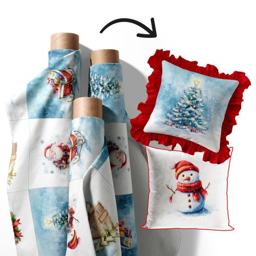 BAJKOWE ŚWIĘTA Panele poszewek MILAS, szerokość zadruku 150cm wysokość zadruku 100cm