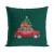 KRATA Z SAMOCHODEM, BAJKOWE ŚWIĘTA Poszewka dekoracyjna VELVET, 40x40cm, kolor zielony