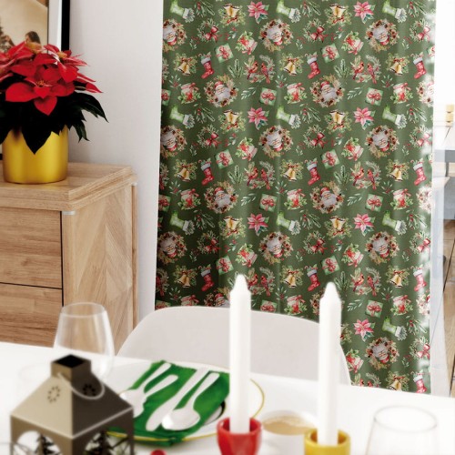 ŚWIĄTECZNY MIX Tkanina dekoracyjna NINA WODOODPORNA, 160cm, kolor zielony