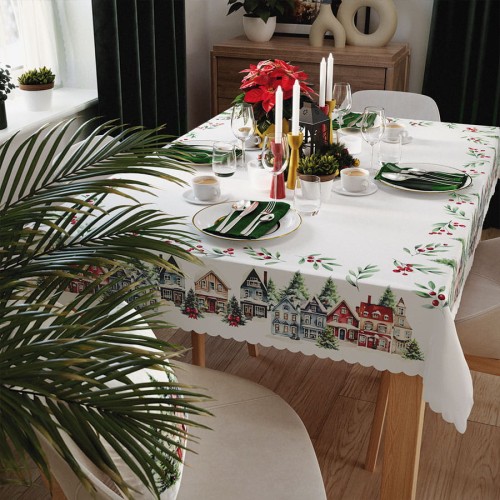 ZIMOWE MIASTECZKO Obrus NINA WODOODPORNA, 110x160cm, kolor wielokolorowy