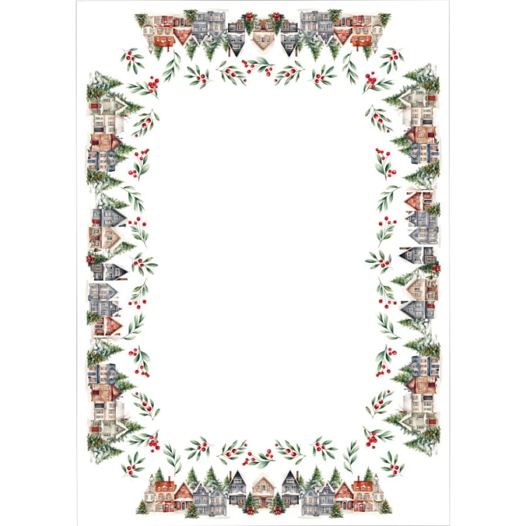 ZIMOWE MIASTECZKO Obrus NINA WODOODPORNA, 110x160cm, kolor wielokolorowy