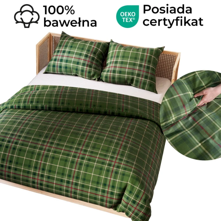 JAMILA Komplet pościeli z bawełny satynowej 160x200cm