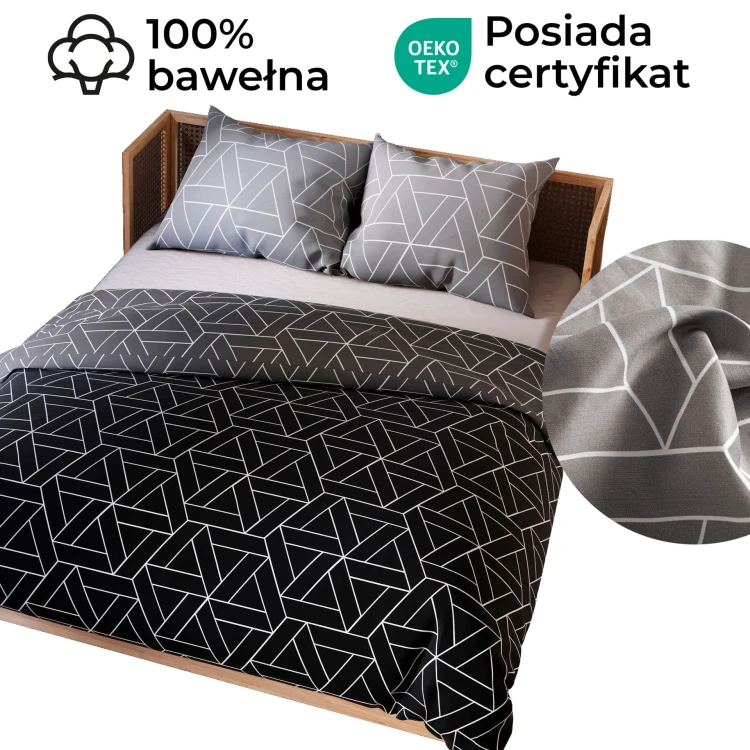 ZEFIRA Komplet pościeli z bawełny satynowej 160x200cm