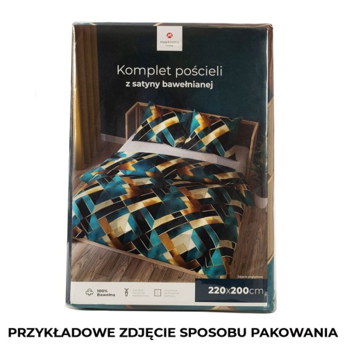 RUBIK Komplet pościeli z bawełny satynowej 160x200cm