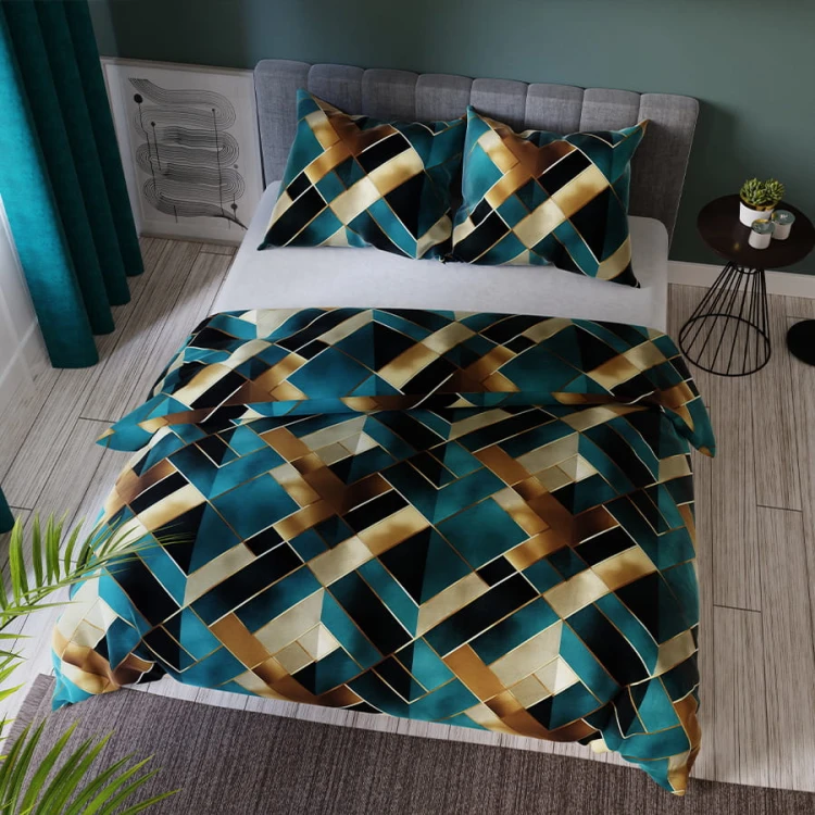 RUBIK Komplet pościeli z bawełny satynowej 160x200cm