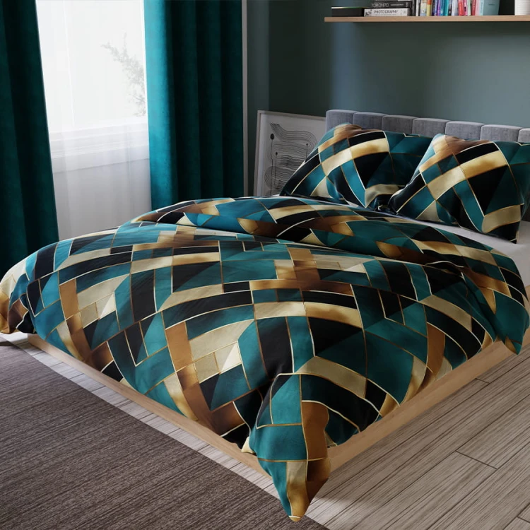 RUBIK Komplet pościeli z bawełny satynowej 160x200cm