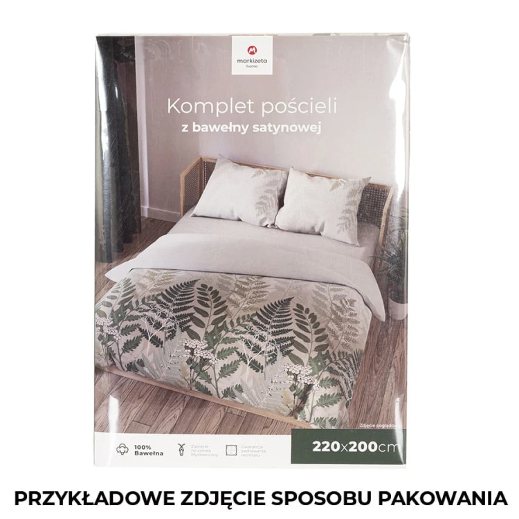 FERNA Komplet pościeli z bawełny satynowej 160x200cm