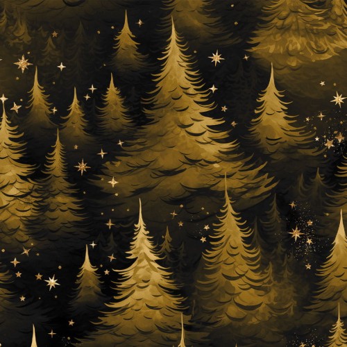 GWIEŹDZISTY LAS Tkanina dekoracyjna VELVET, 150cm, kolor czarny