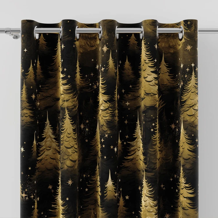 GWIEŹDZISTY LAS Tkanina dekoracyjna VELVET, 150cm, kolor czarny