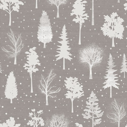 SREBRZYSTY LAS Tkanina dekoracyjna NINA WODOODPORNA, 160cm, kolor szary