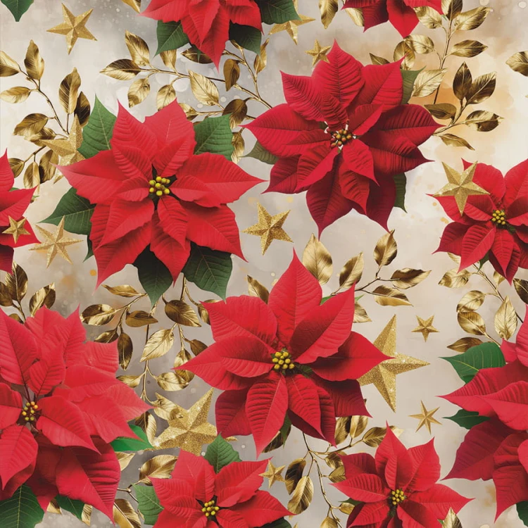 GWIAZDA BETLEJEMSKA Tkanina dekoracyjna NINA WODOODPORNA, 160cm, kolor wielokolorowy