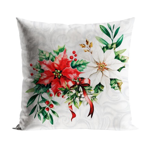 GWIAZDA BETLEJEMSKA Poszewka dekoracyjna VELVET, 40x40cm, kolor biały