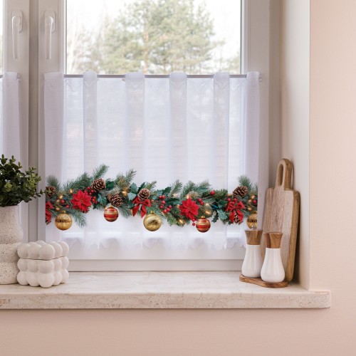 GIRLANDA Z GWIAZDĄ BETLEJEMSKĄ Zazdrostka żakardowa, wysokość 70cm