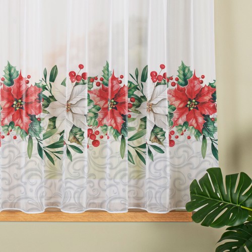 GWIAZDA BETLEJEMSKA Firanka z ołowianką WOAL, wysokość 157cm, kolor biały