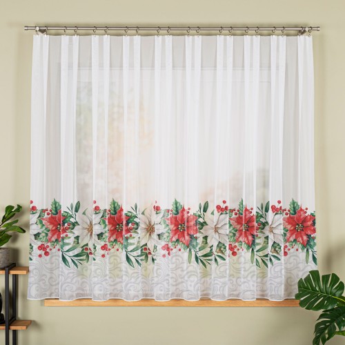 GWIAZDA BETLEJEMSKA Firanka z ołowianką WOAL, wysokość 157cm, kolor biały