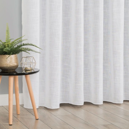 Firanka fantazyjna z ołowianką, wysokość 300cm, kolor  biały