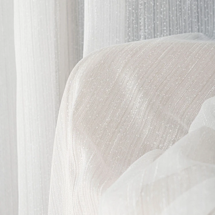 AMIRA Firanka fantazyjna z ołowianką, wysokość 350cm, kolor ecru