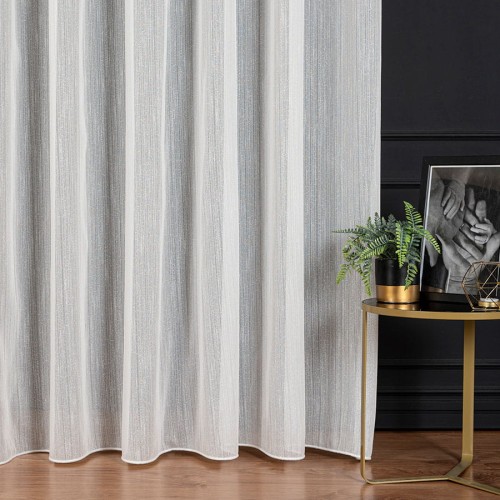 AMIRA Firanka fantazyjna z ołowianką, wysokość 350cm, kolor ecru