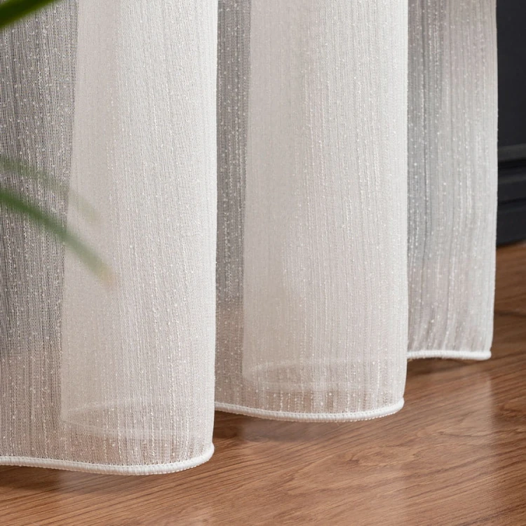 AMIRA Firanka fantazyjna z ołowianką, wysokość 350cm, kolor ecru