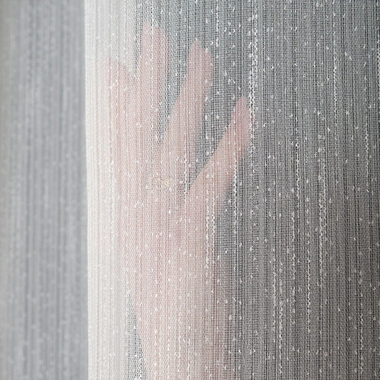 AMIRA Firanka fantazyjna z ołowianką, wysokość 350cm, kolor ecru