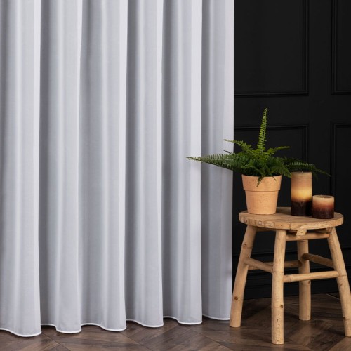 WOAL Firanka fantazyjna z ołowianką, wysokość 350cm, kolor biały