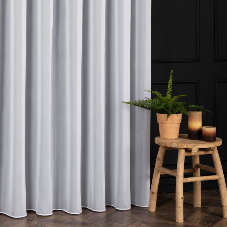 WOAL Firanka fantazyjna z ołowianką, wysokość 350cm, kolor biały