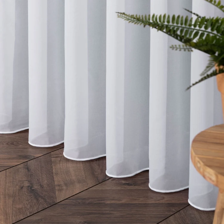 WOAL Firanka fantazyjna z ołowianką, wysokość 350cm, kolor biały