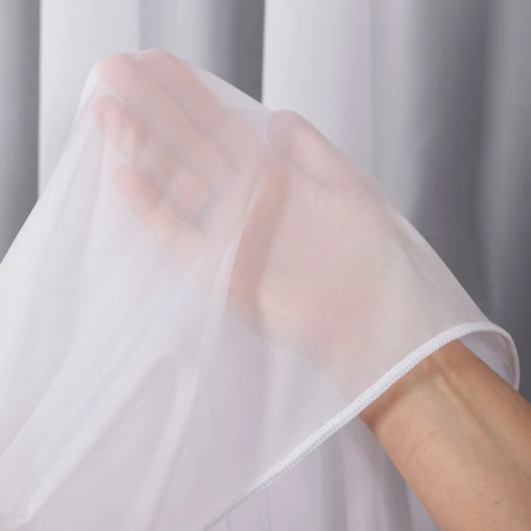 WOAL Firanka fantazyjna z ołowianką, wysokość 350cm, kolor biały