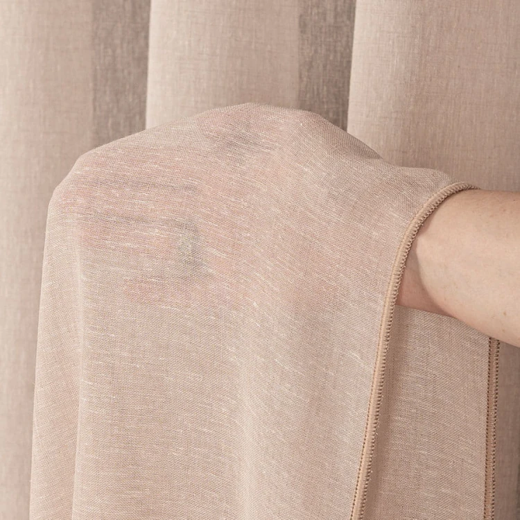 TIFFANY Firanka fantazyjna, wysokość 300cm, kolor pastelowy łososiowy