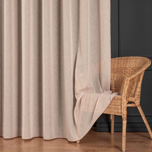 TIFFANY Firanka fantazyjna, wysokość 300cm, kolor pastelowy łososiowy