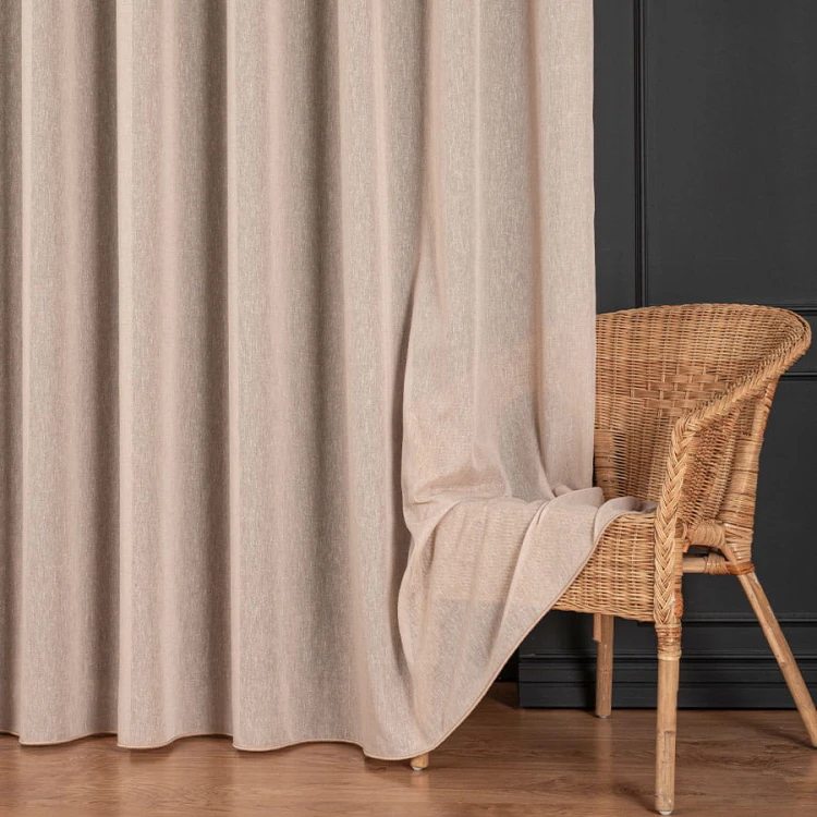 TIFFANY Firanka fantazyjna, wysokość 300cm, kolor pastelowy łososiowy