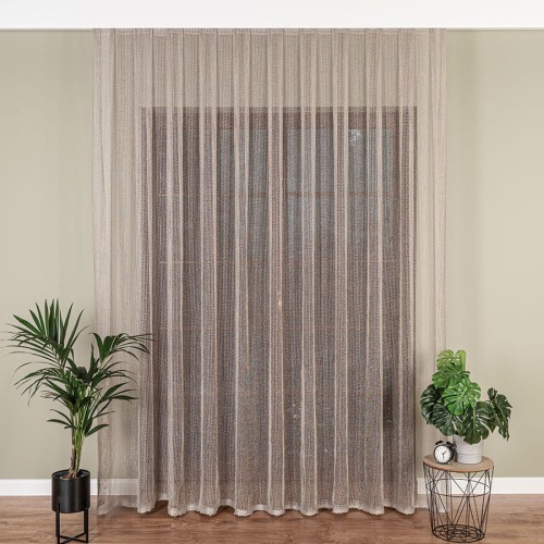 Firanka fantazyjna, wysokość 280cm, kolor szarozielony