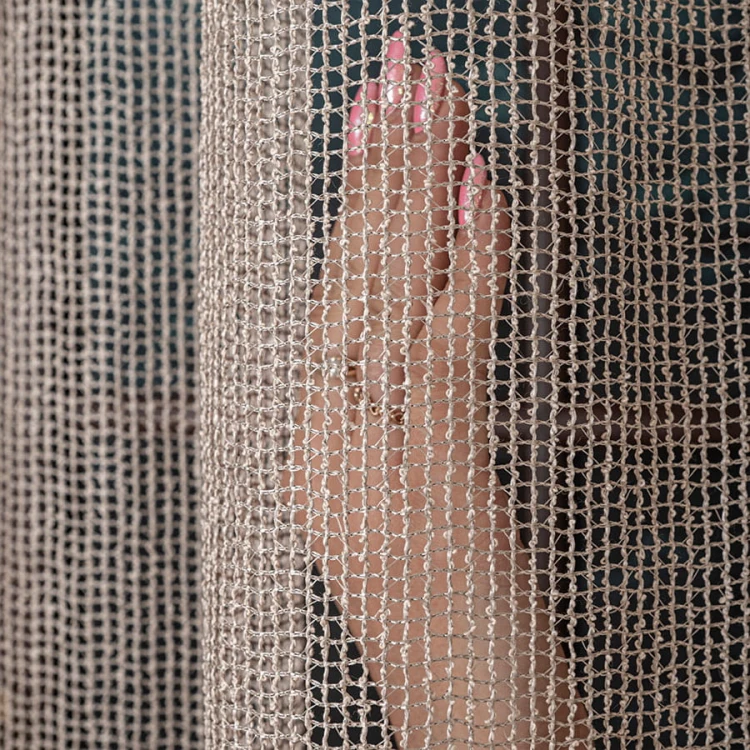 Firanka fantazyjna, wysokość 280cm, kolor szarozielony