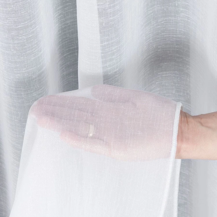 Firanka fantazyjna błyszcząca z ołowianką, wysokość 300cm, kolor biały