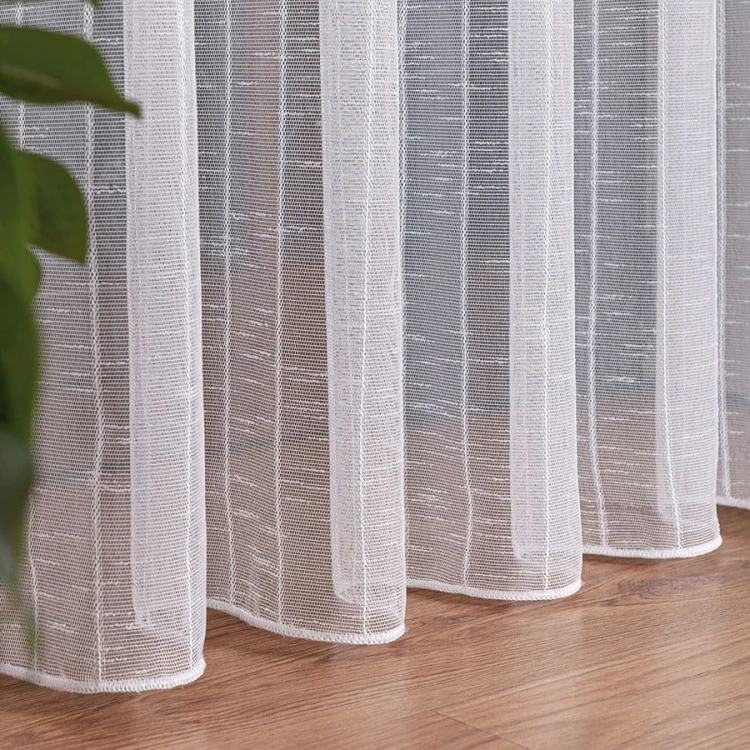 Firanka fantazyjna z ołowianką, wysokość 320 cm, kolor  biały