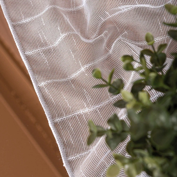 Firanka fantazyjna z ołowianką, wysokość 320 cm, kolor  biały