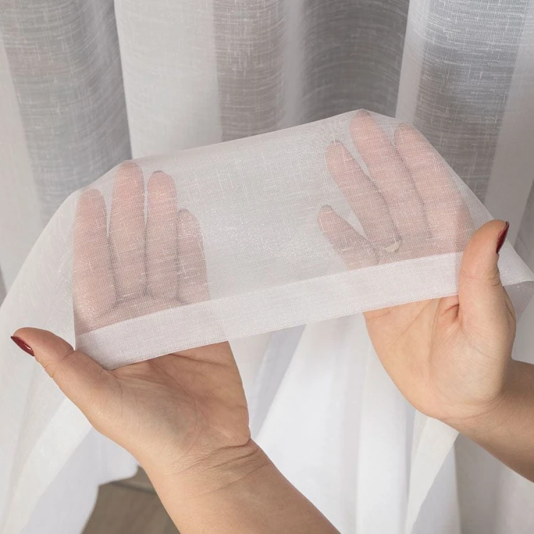 Firanka fantazyjna błyszcząca, wysokość 300cm, kolor biały