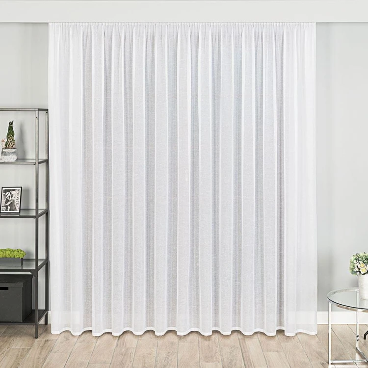 Firanka fantazyjna błyszcząca, wysokość 300cm, kolor biały