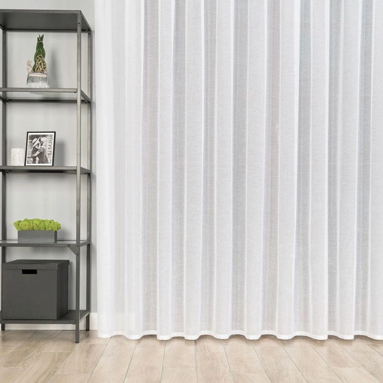 Firanka fantazyjna błyszcząca, wysokość 300cm, kolor biały