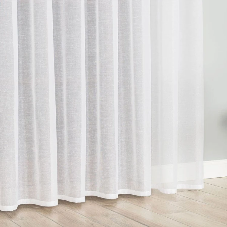 Firanka fantazyjna błyszcząca, wysokość 300cm, kolor biały