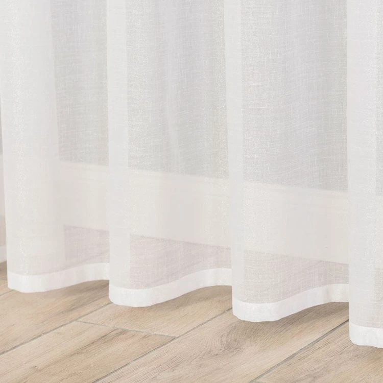 Firanka fantazyjna błyszcząca, wysokość 300cm, kolor biały