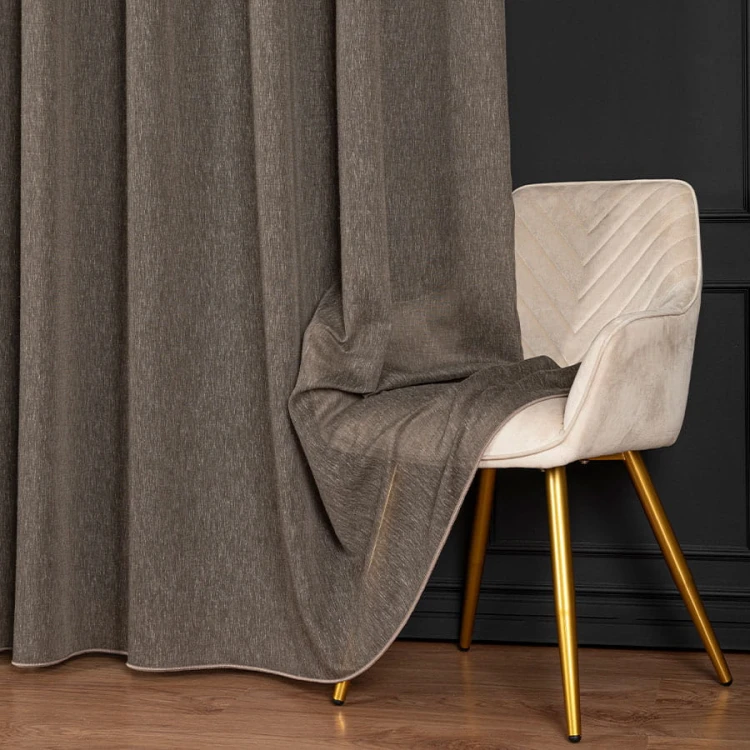 TIFFANY Firanka fantazyjna, wysokość 300cm, kolor brązowoszary