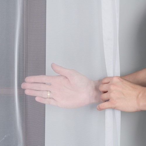 Firanka gładka grecki tiul z ołowianką, wysokość 320cm,  biała