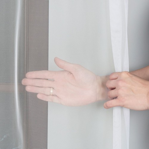 Firanka woalowa z ołowianką do salonu pokoju jadalni 315 cm kremowa